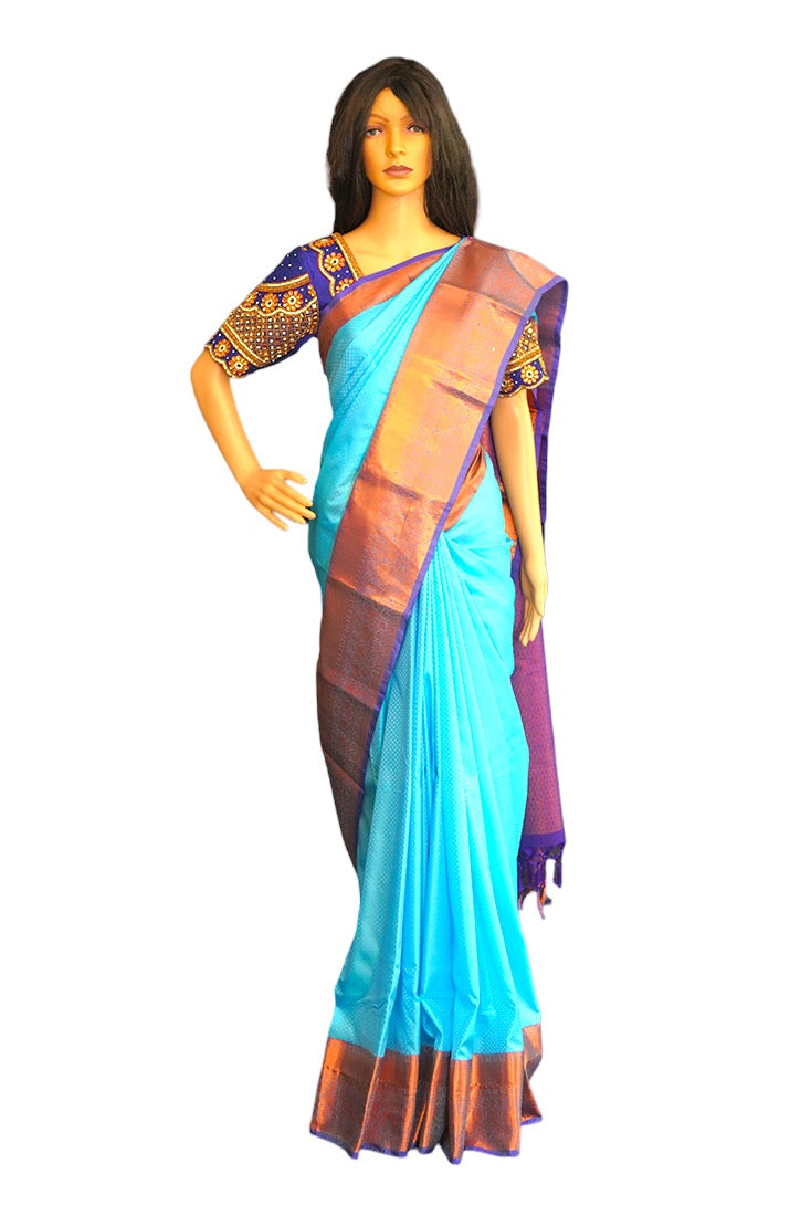 Kancheepuram Silk Saree in light Blue