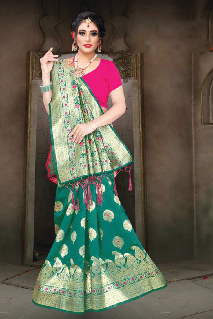 Banarasi Gudiya Saree in Green