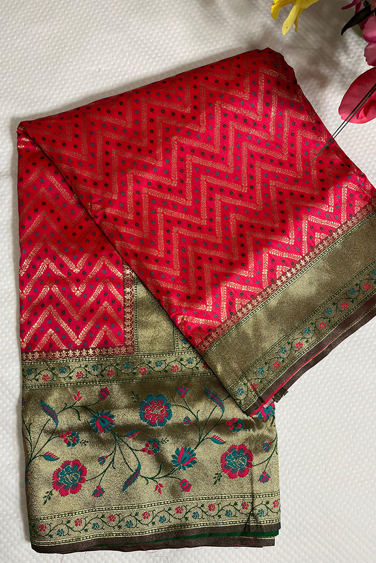 Banarasi Paithani Saree in Pink