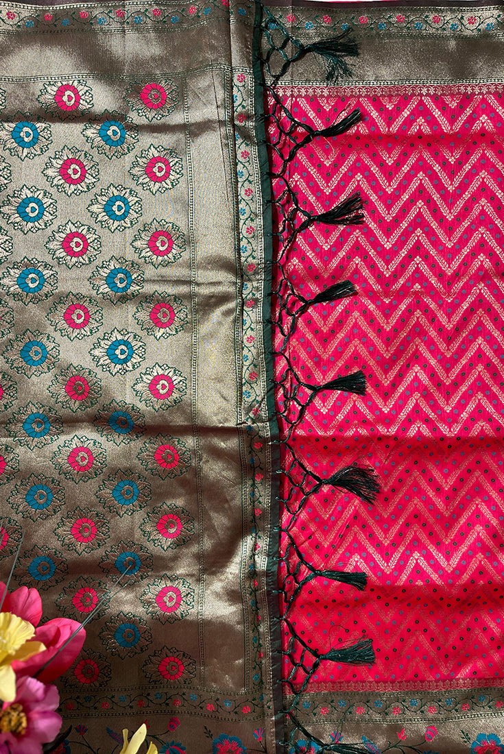 Banarasi Paithani Saree in Pink