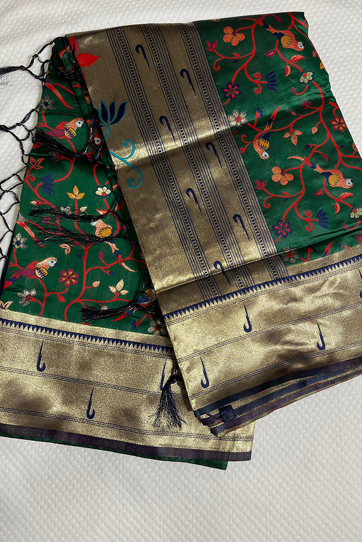 Banarasi Paithani Saree in Green