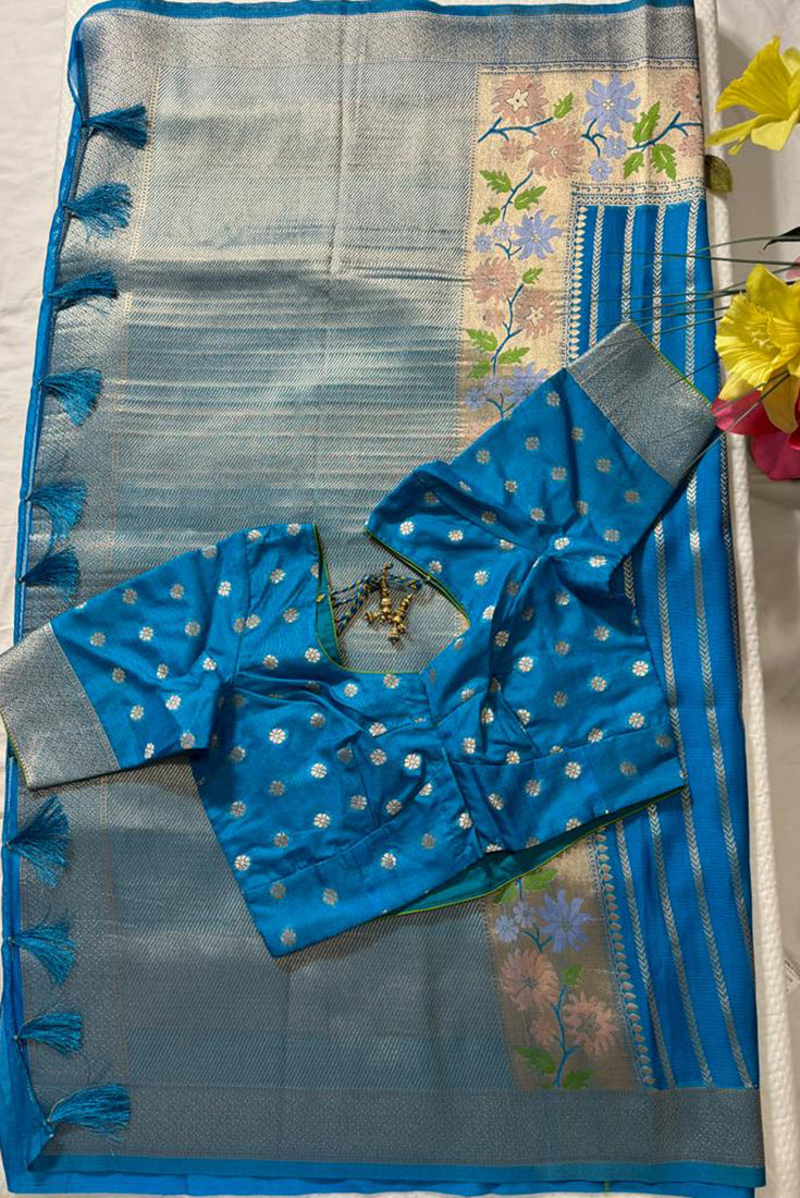 Kota Fancy Saree in Blue