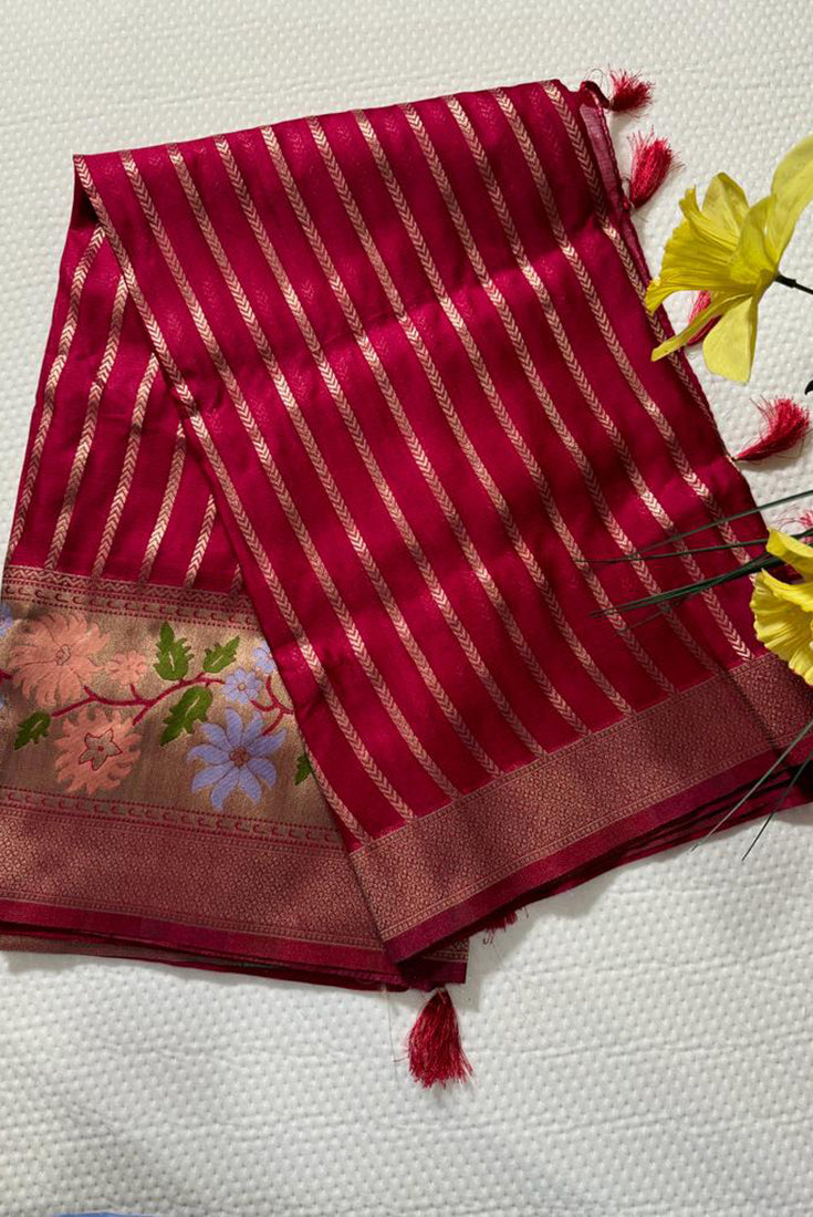 Kota Fancy Saree in Maroon