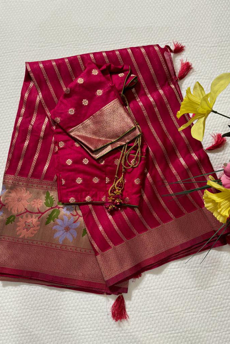 Kota Fancy Saree in Maroon