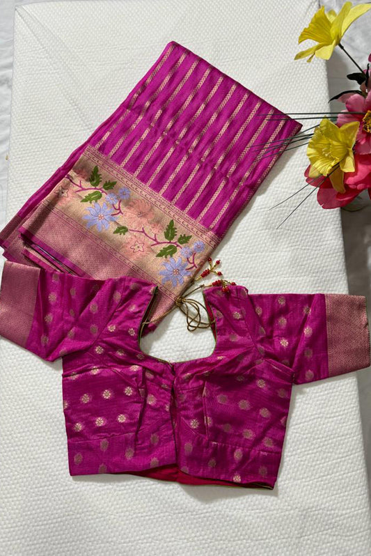 Kota Fancy Saree in Purple