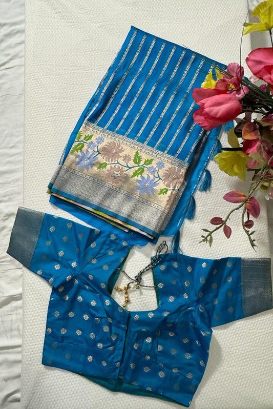 Kota Fancy Saree in Blue