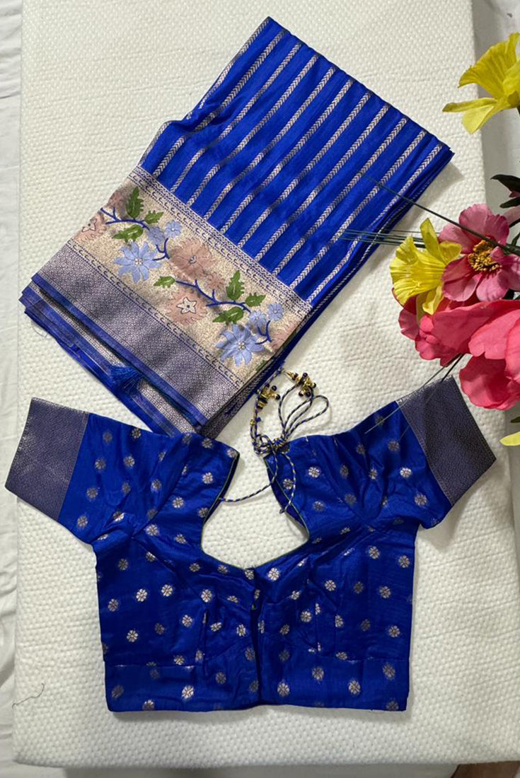 Kota Fancy Saree in Royal Blue