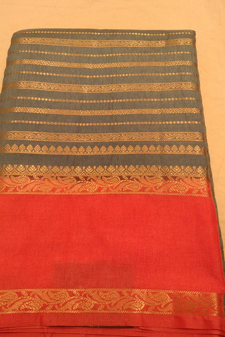 Dola Silk Saree with Gap Border in Teal