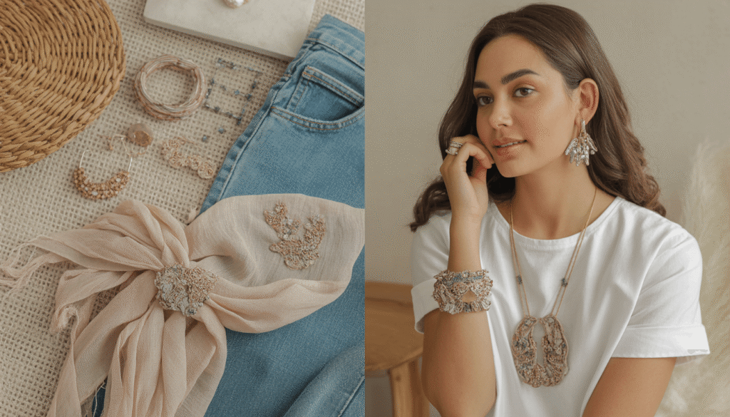 ideogram-v3.0_A_stylish_lifestyle_flat-lay_and_model_scene_for_a_fashion_blog_titled_“DIY_St-0 DIY Styling Ideas from Sree Fashions